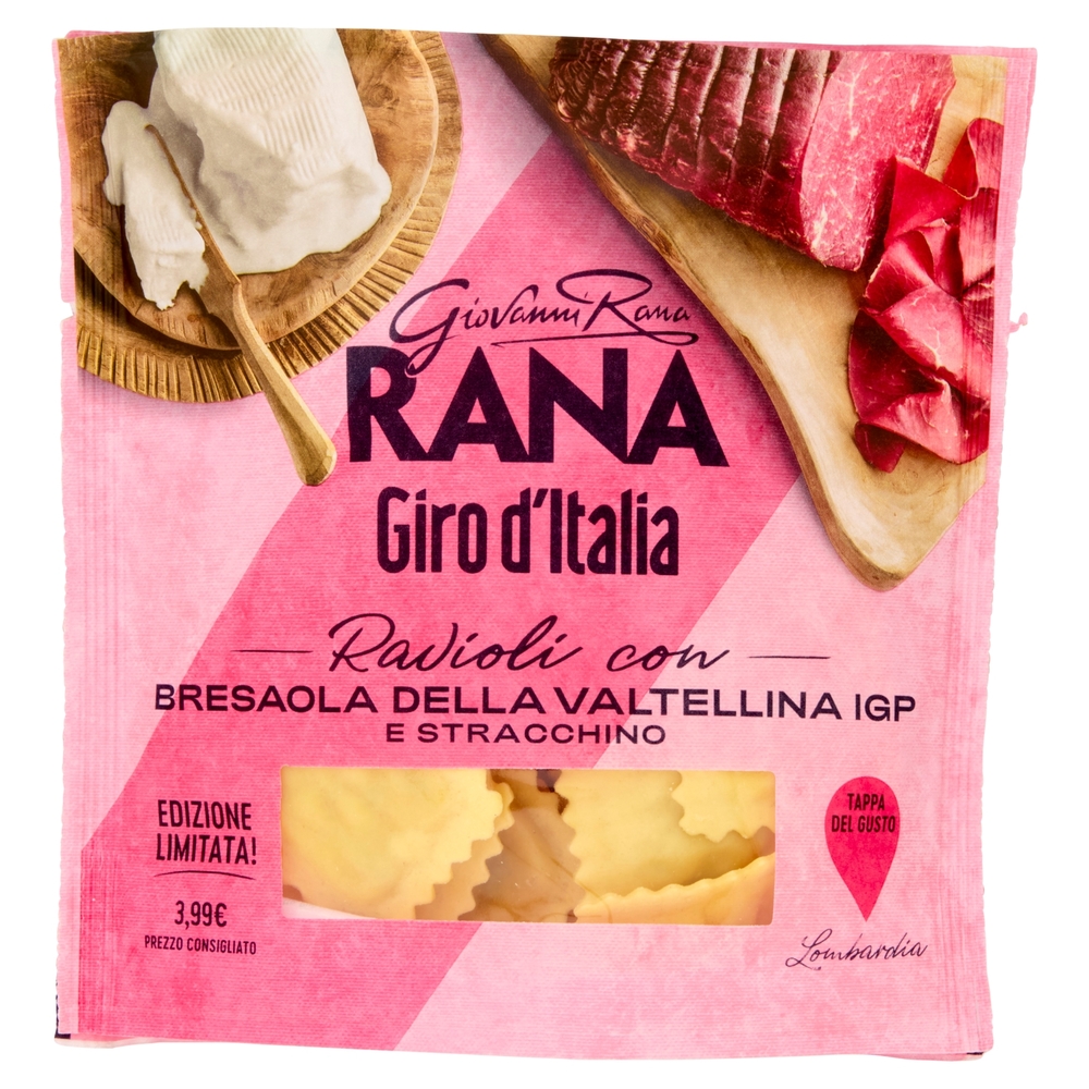 Giovanni Rana Giro d'Italia Ravioli con Bresaola della Valtellina IGP e Stracchino 250 g